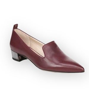 🛍️ NEW Franco Sarto Leather Loafers / Pumps  with  Metallic Heel